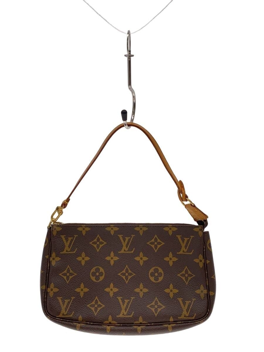 LOUIS VUITTON 1) Pochette Accessoires Monogram Canvas PVC BRW M51980