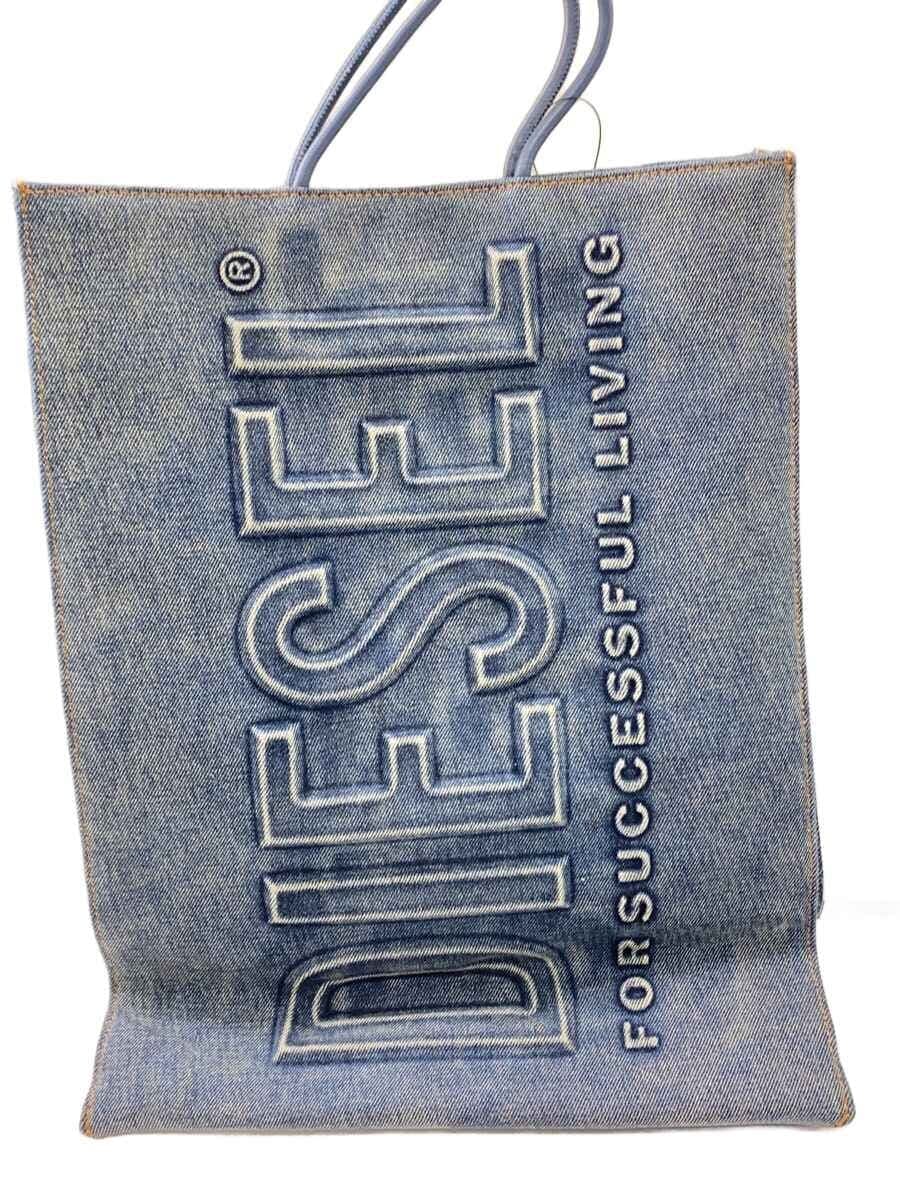 DIESEL Tote Bag Denim IDG X09386 3D Logo