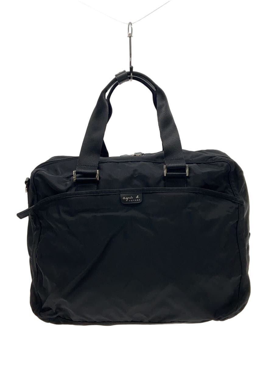 agnes b VOYAGE Boston Bag Nylon BLK FT03 Shoulder Metal