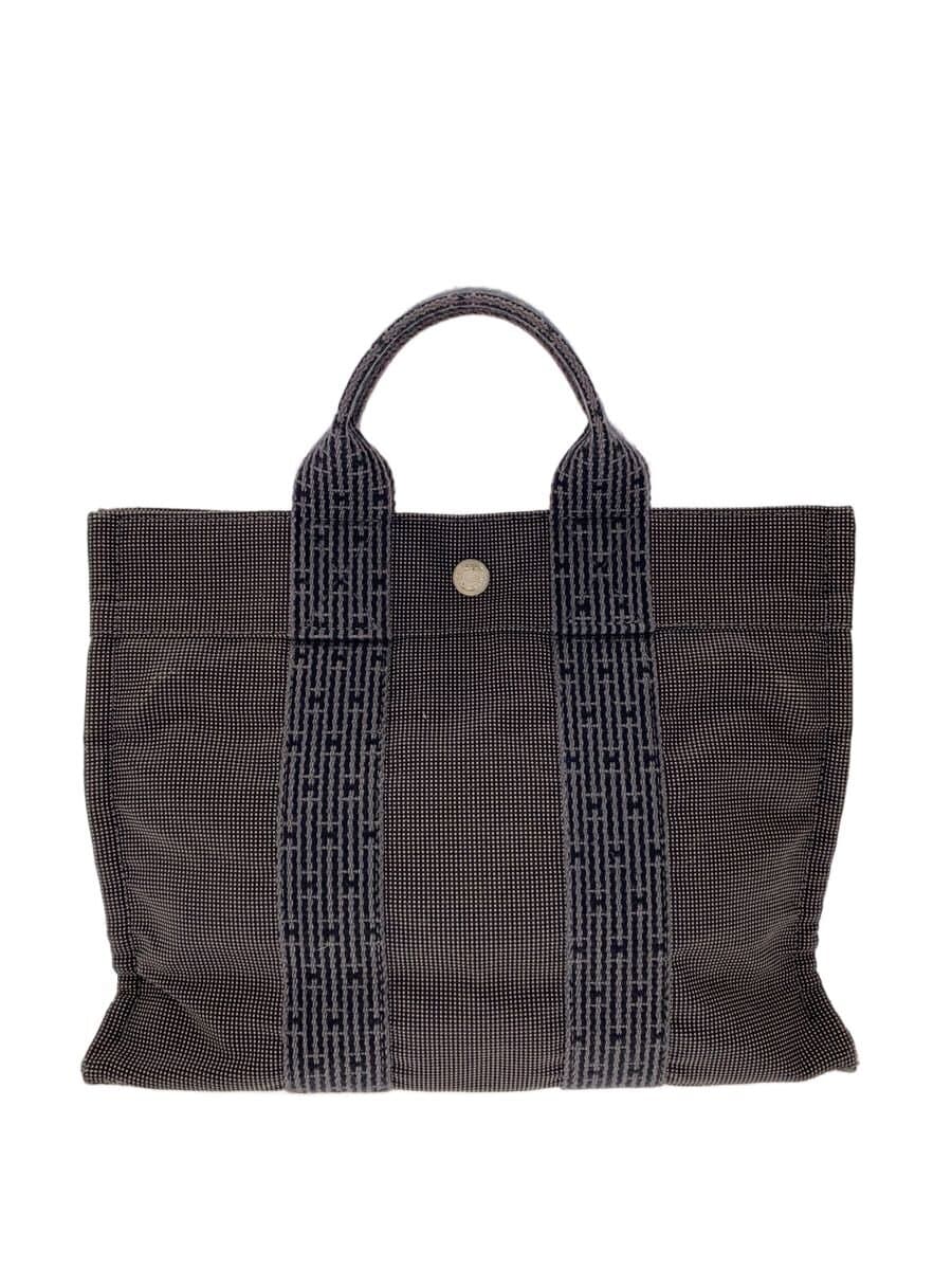 HERMES Handbag Canvas GRY