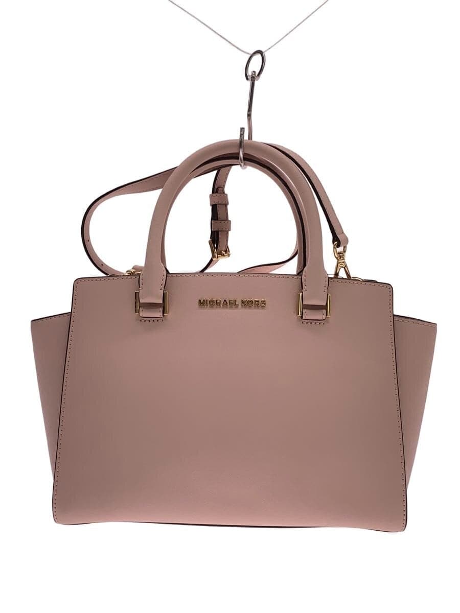 MICHAEL KORS Handbag PVC Pink Solid Color AC-1903