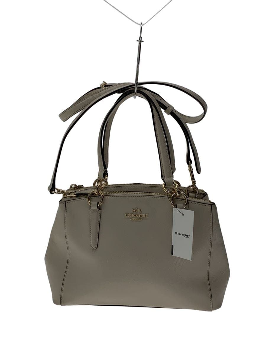 COACH Shoulder Bag Leather BEG Solid f36704