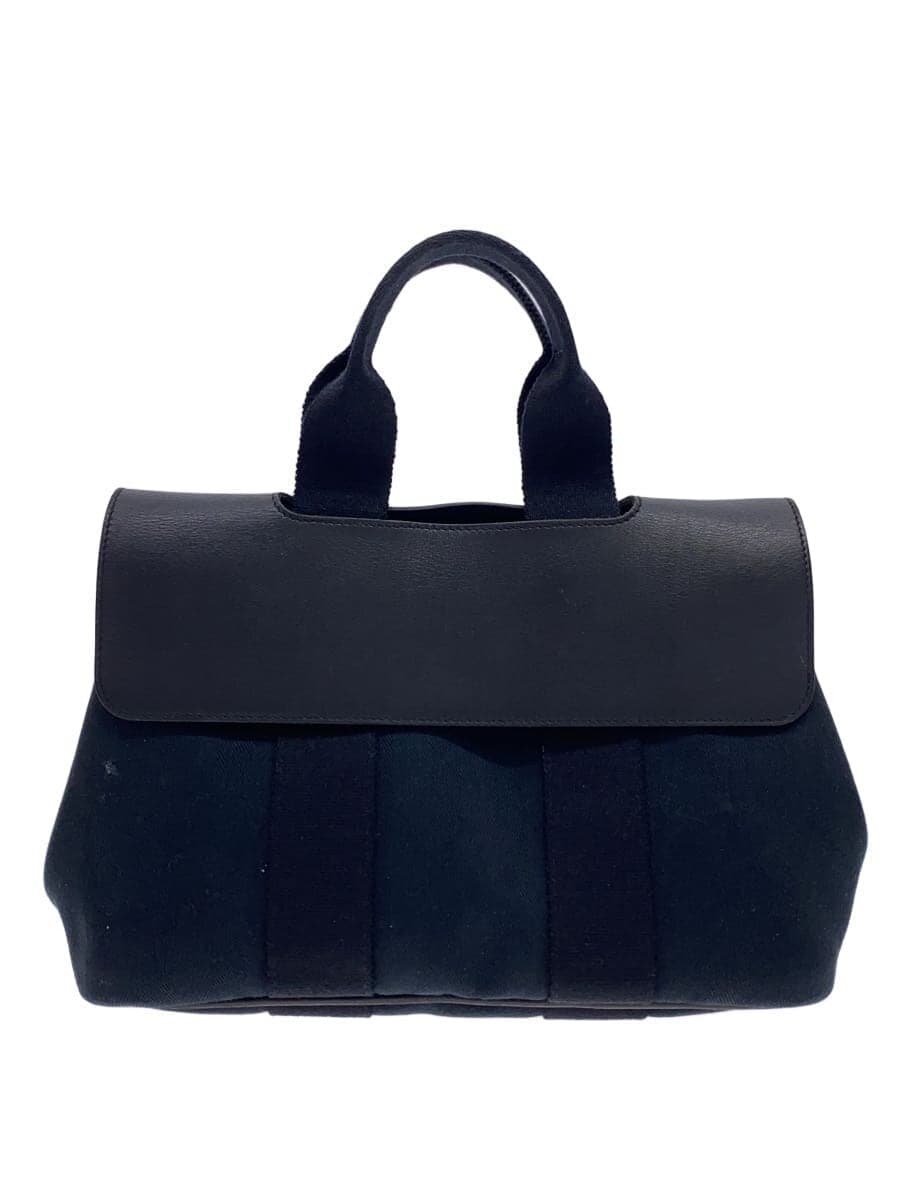 HERMES Valparaiso PM Pouch None Handbag Canvas BLK Solid