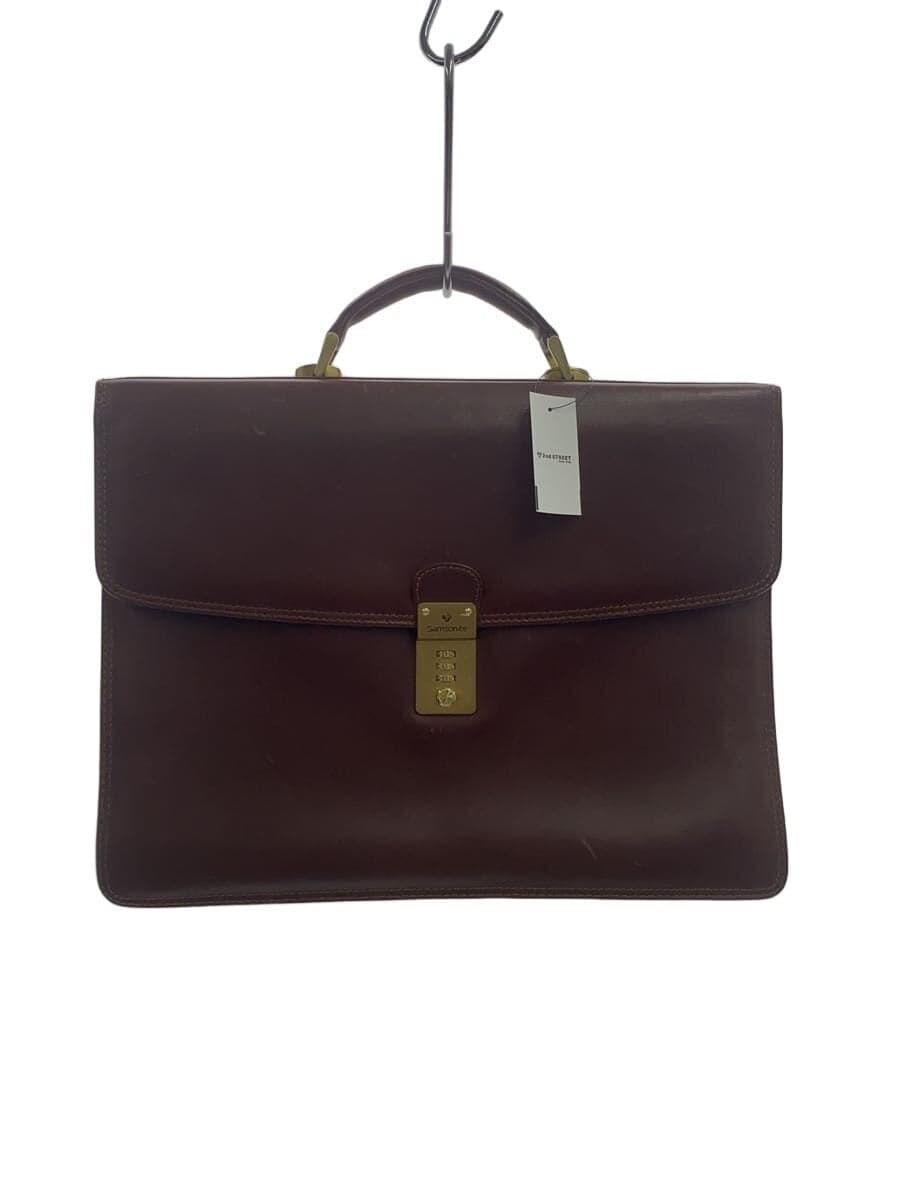 SAMSONITE Briefcase Leather BRW Solid