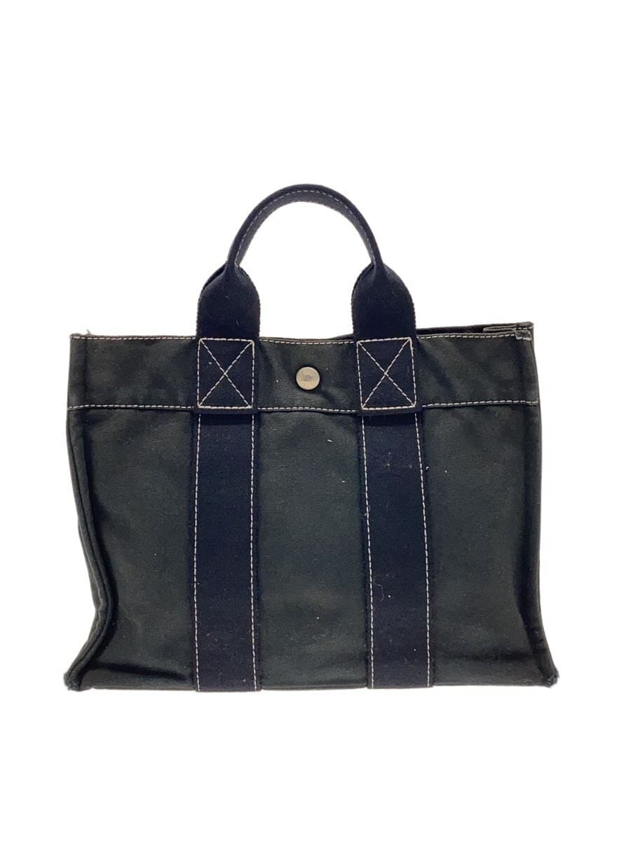 HERMES tote bag canvas BLK