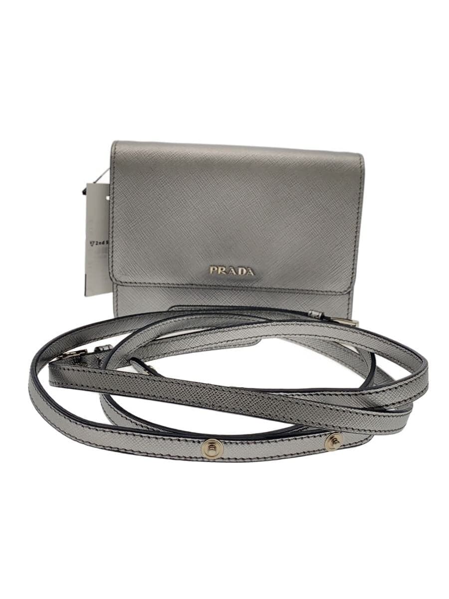 PRADA Shoulder Wallet Shoulder Bag Leather SLV