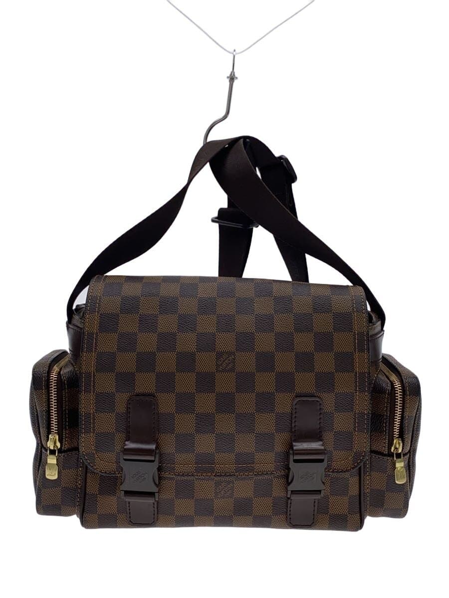 LOUIS VUITTON Reporter Melville _Damier Ebene PVC BRW All Over Pattern