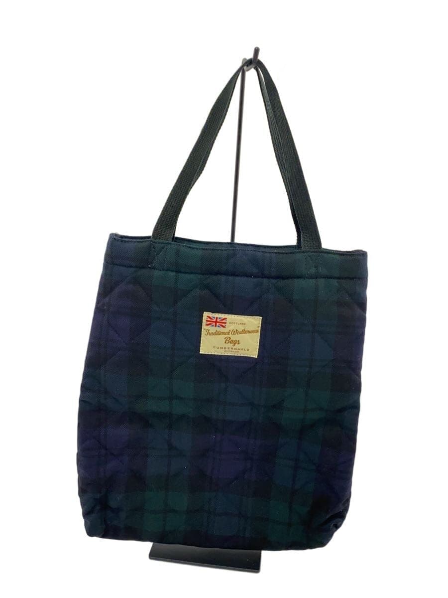 Traditional Weatherwear Tote Bag Wool GRN Check