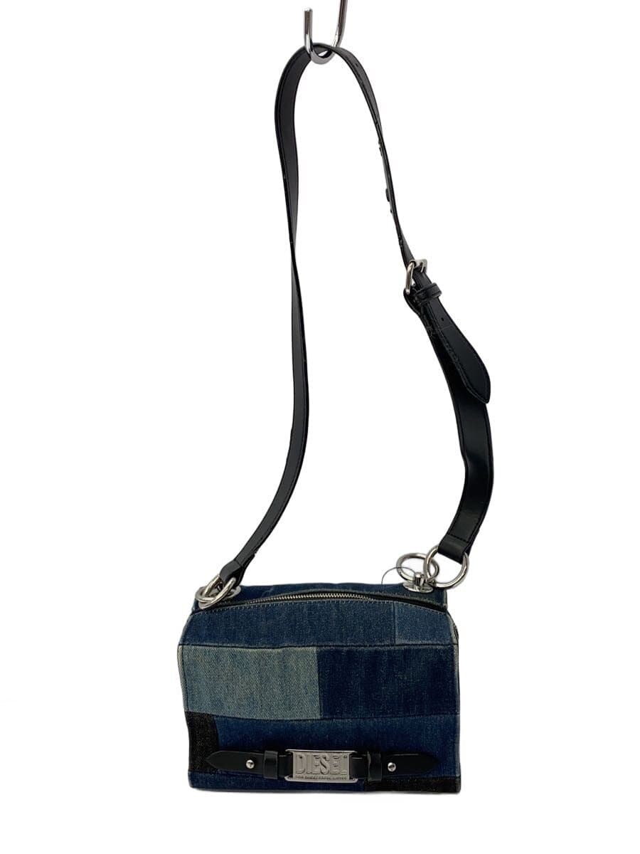 DIESEL Denim Shoulder Bag IDG Leather Parts Deteriorated