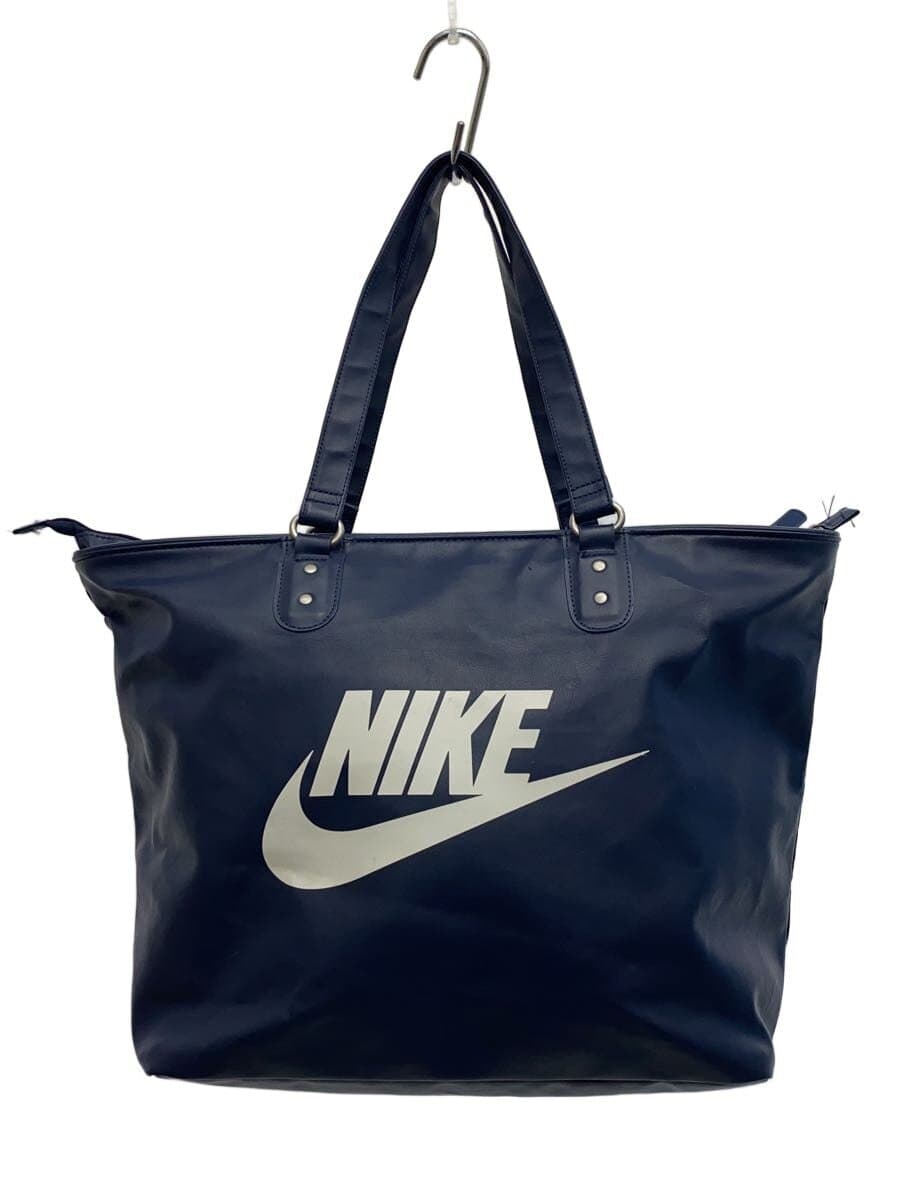 NIKE Tote Bag Faux Leather NVY Print