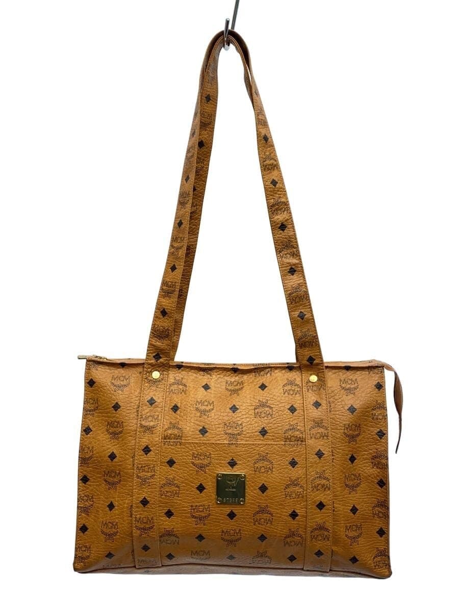 MCM Tote Bag Leather BRW All-over Pattern