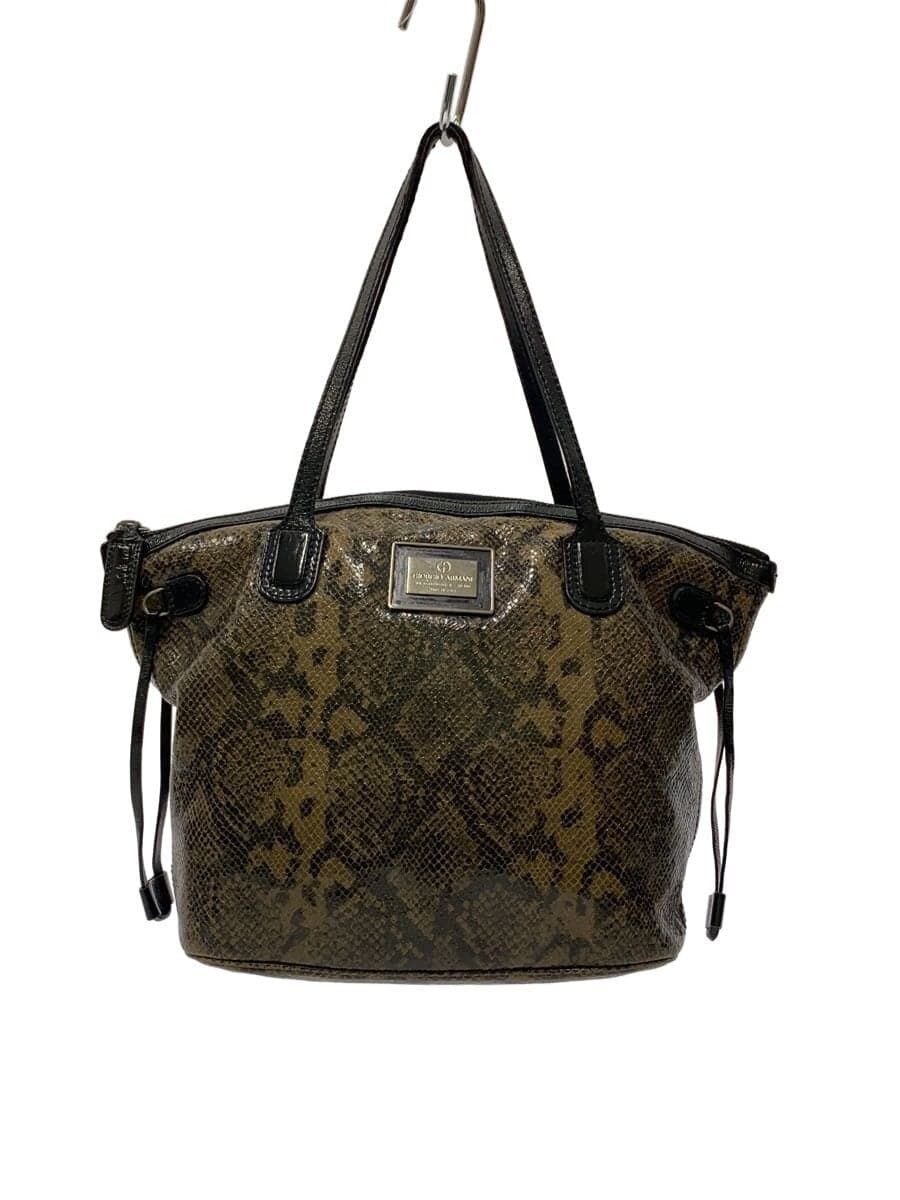 GIORGIO ARMANI Tote Bag Cowhide BRW Animal