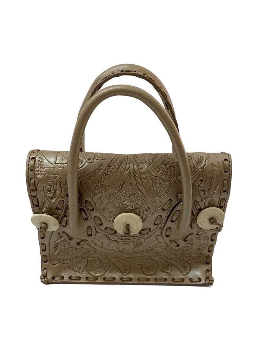 Carving Tribes Handbag Leather GLD Solid