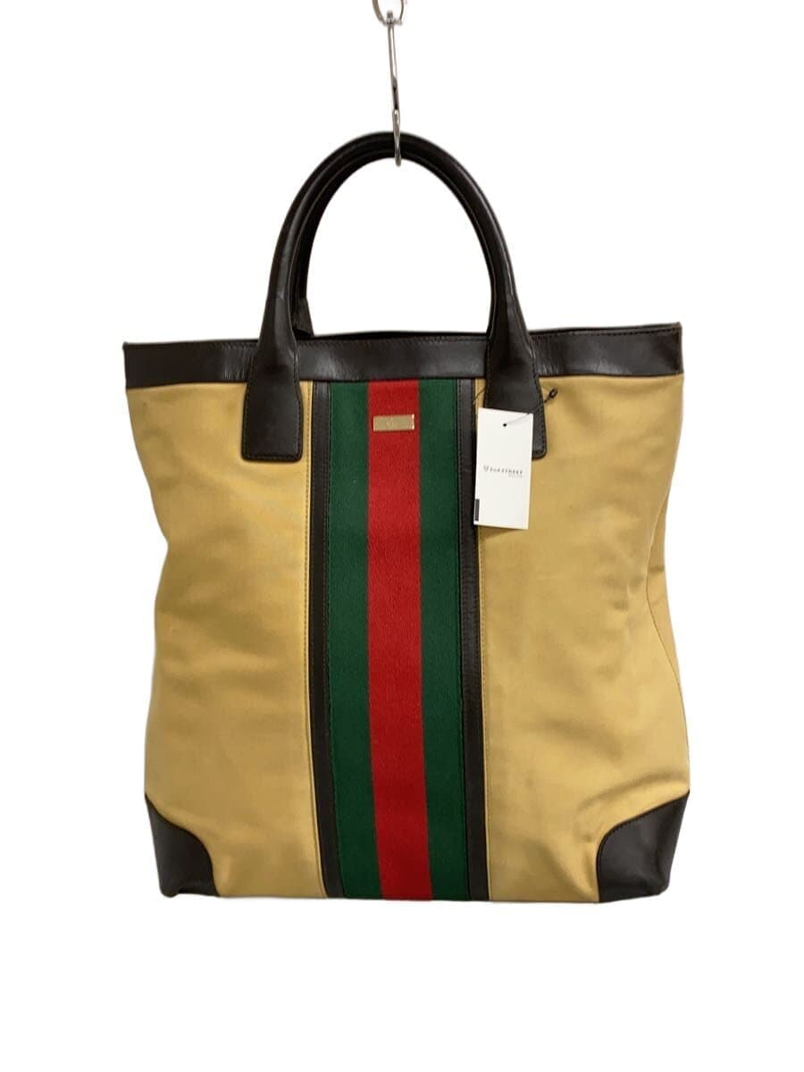 GUCCI Tote Bag Canvas IVO Solid 002 1121