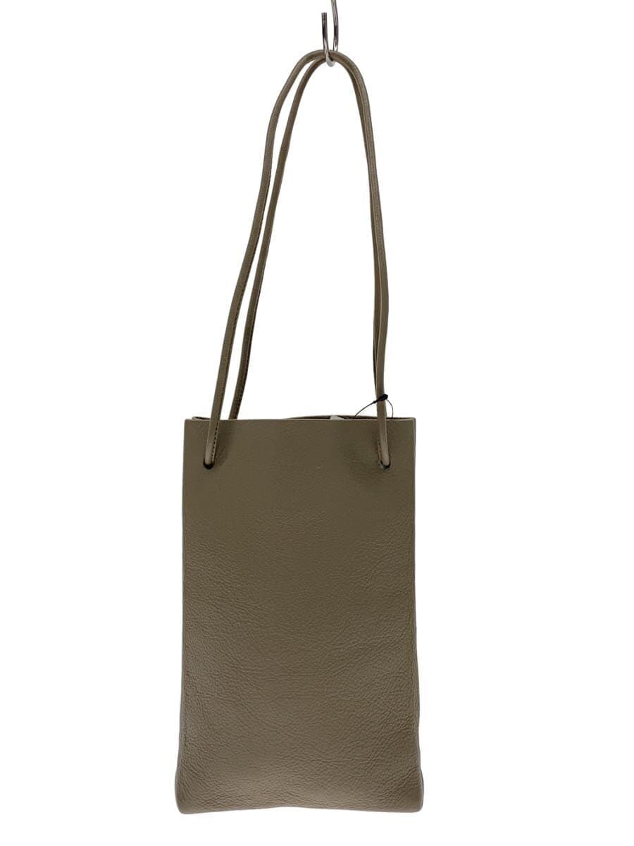 Aeta shoulder bag leather beige plain