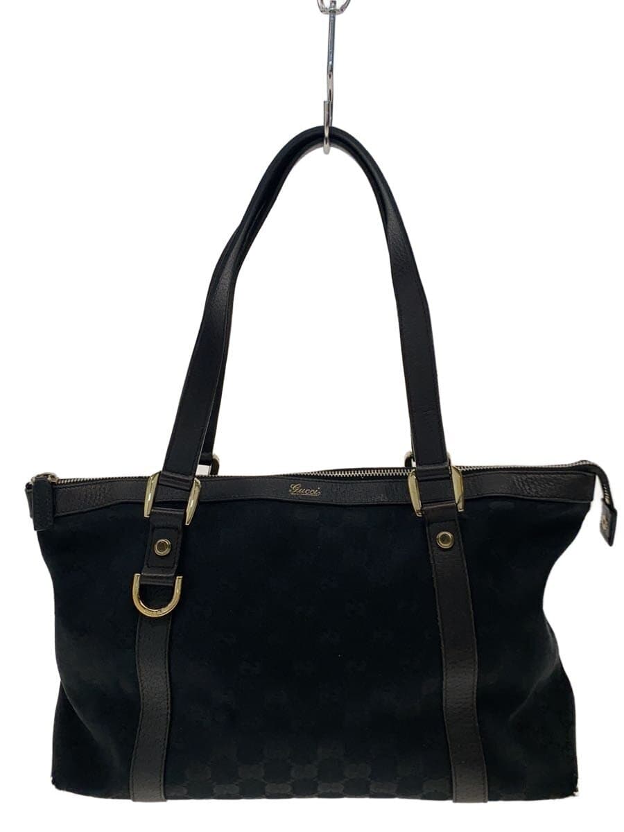 GUCCI Tote Bag_GG Canvas Canvas BLK