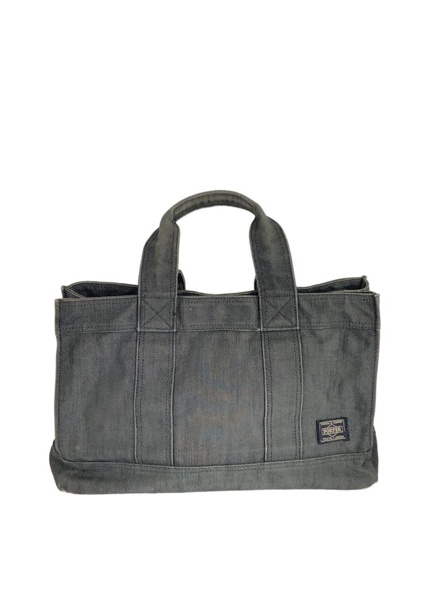 PORTER Tote Bag Canvas BLK Solid Damage Tear
