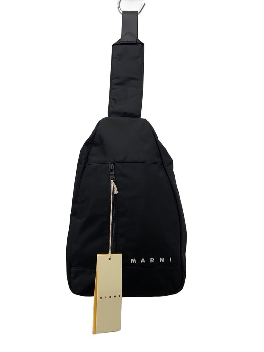 MARNI Shoulder Bag Nylon Black Solid M01634