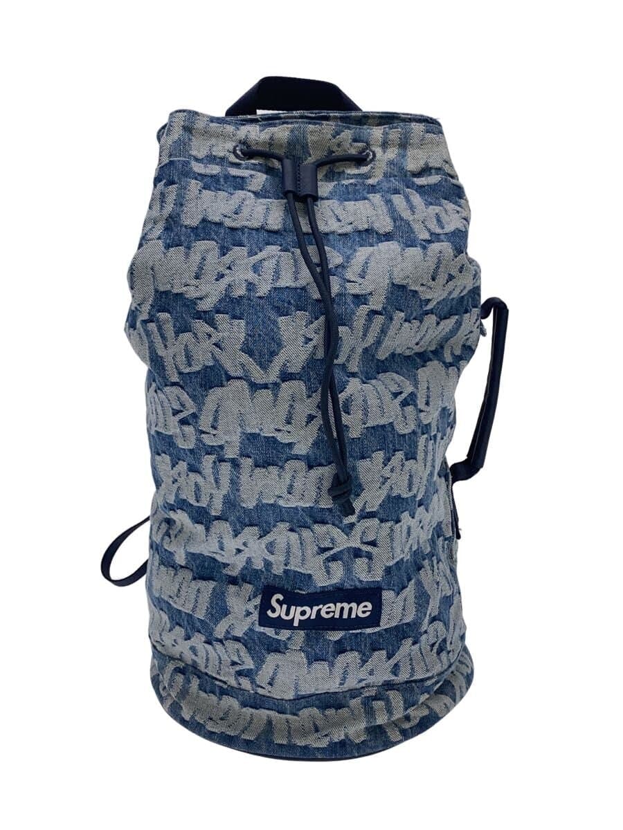 Supremefat tip jacquard denim backpack Cotton BLU All Over Pattern