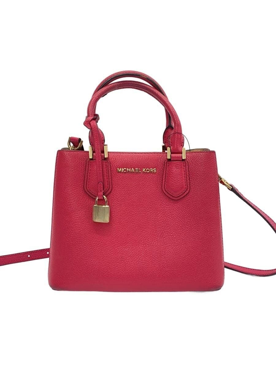 MICHAEL KORS Shoulder Bag Leather RED Solid NB-1805