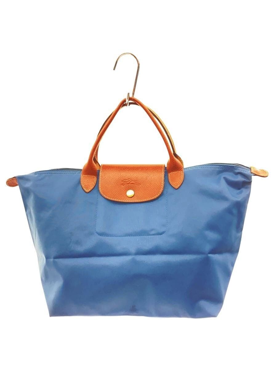 LONGCHAMP handbag nylon blue plain