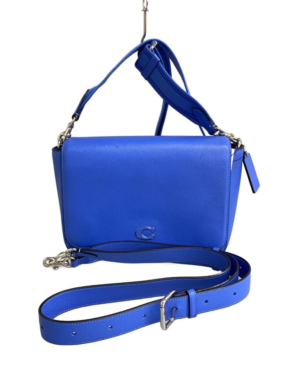 COACH2-Way Shoulder Bag Crossbody Extra Strap BLU CJ843