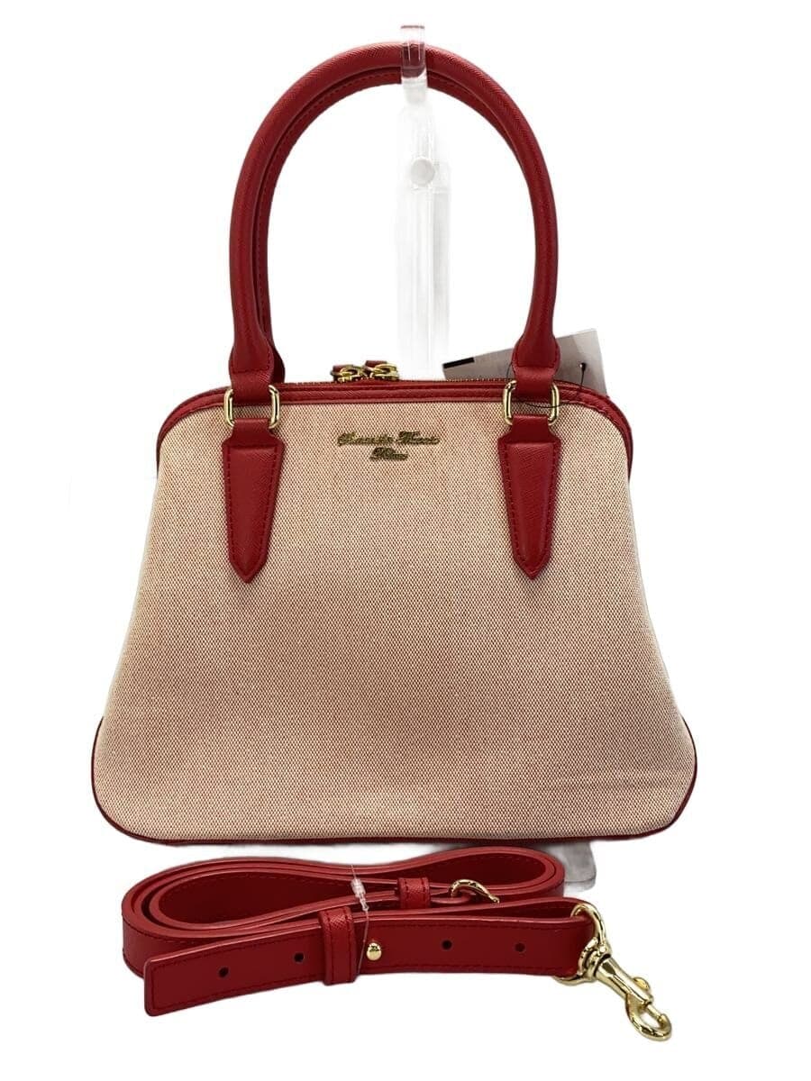 Samantha Thavasa DELUXE Gallery Style 2-Way Handbag Canvas Self-standing