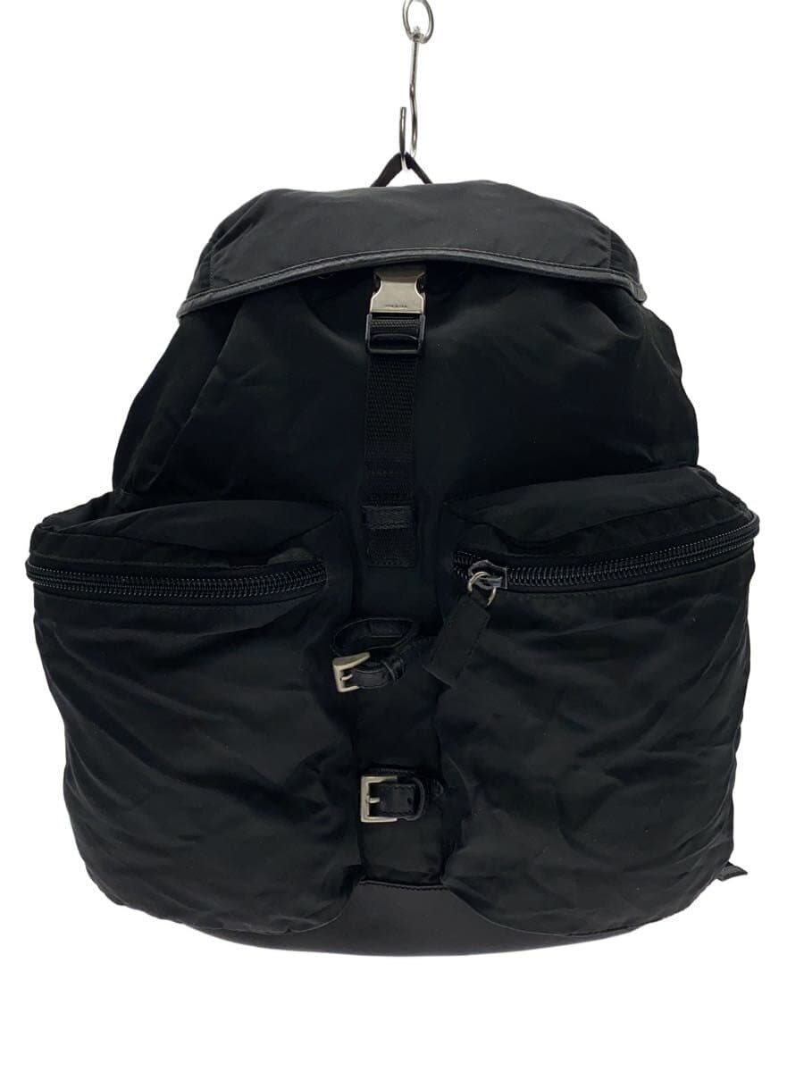 PRADA Backpack Nylon Black V163