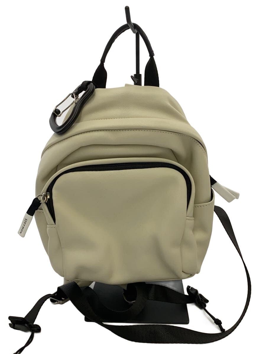 NOMADISDAY PETIT Mini Backpack Carabiner Leather CRM Off White