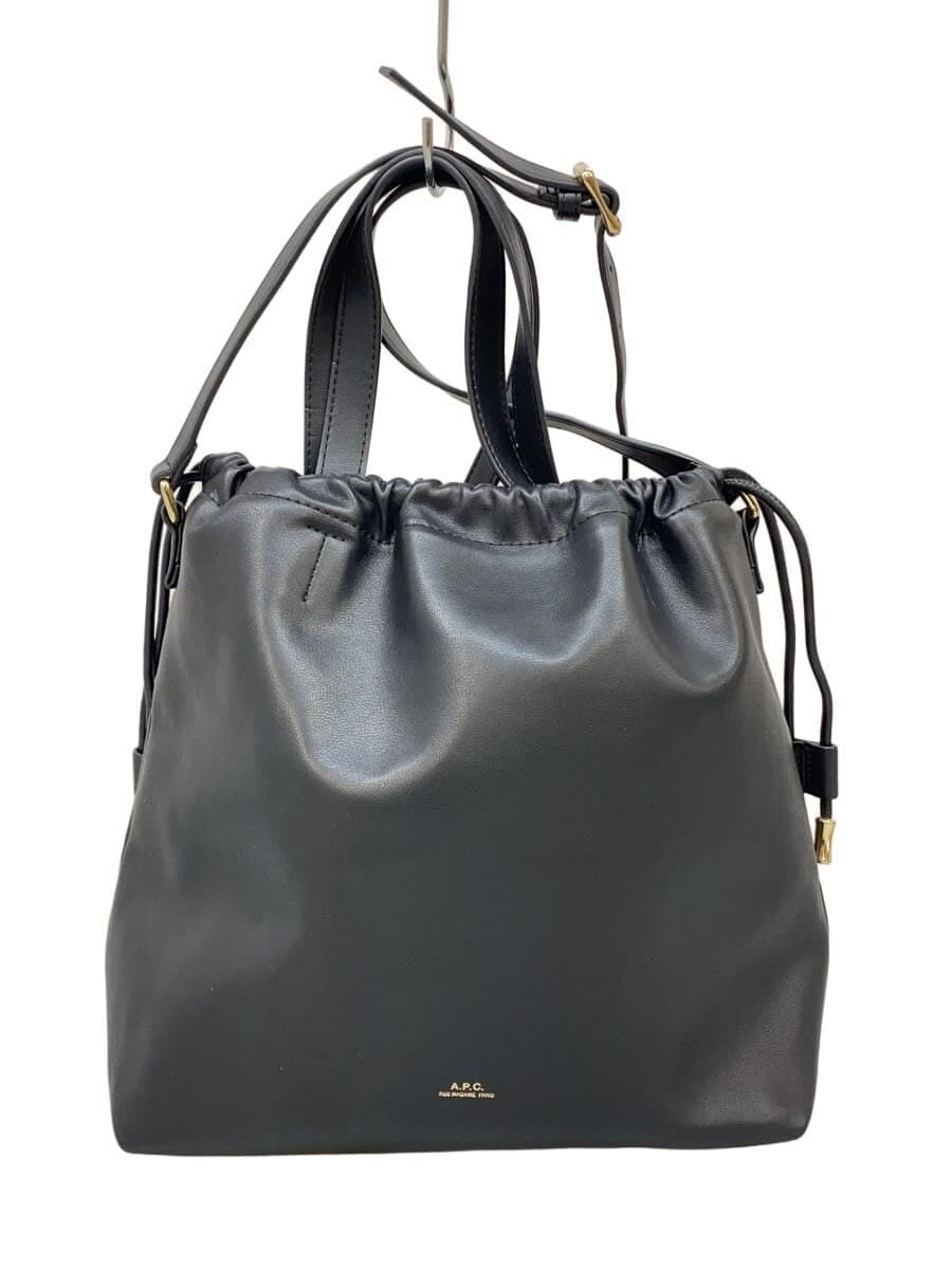 A.P.C. Shoulder Bag Leather BLK Solid