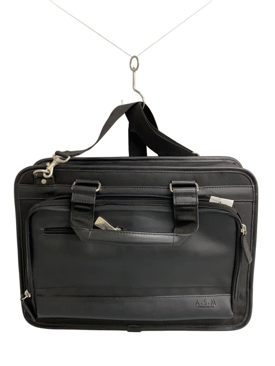 A.S.M(ATELIER SAB MEN)Briefcase BLK Solid