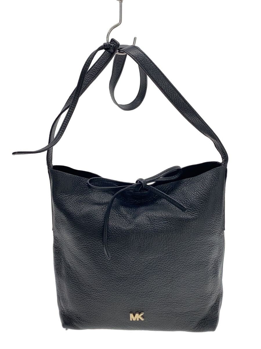 MICHAEL KORS Jenny Large Pebbled Leather Messenger Shoulder Bag Leather BLK Solid DB-1809