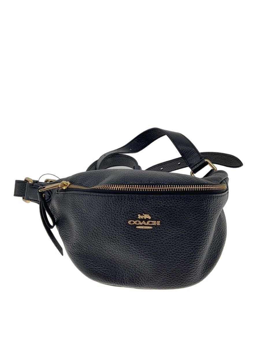 COACH Waist Bag Leather BLK Solid F48738