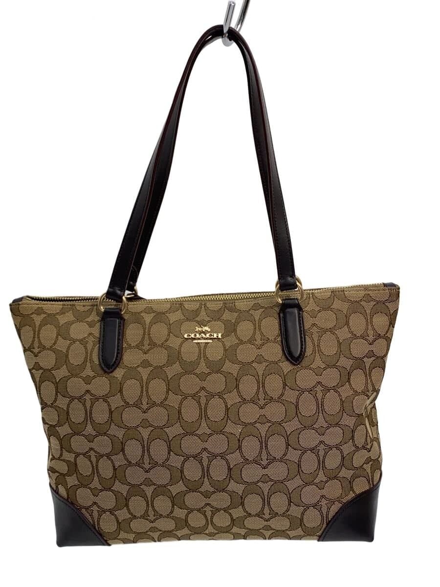 COACH Tote Bag Canvas BRW All Over Pattern F29958