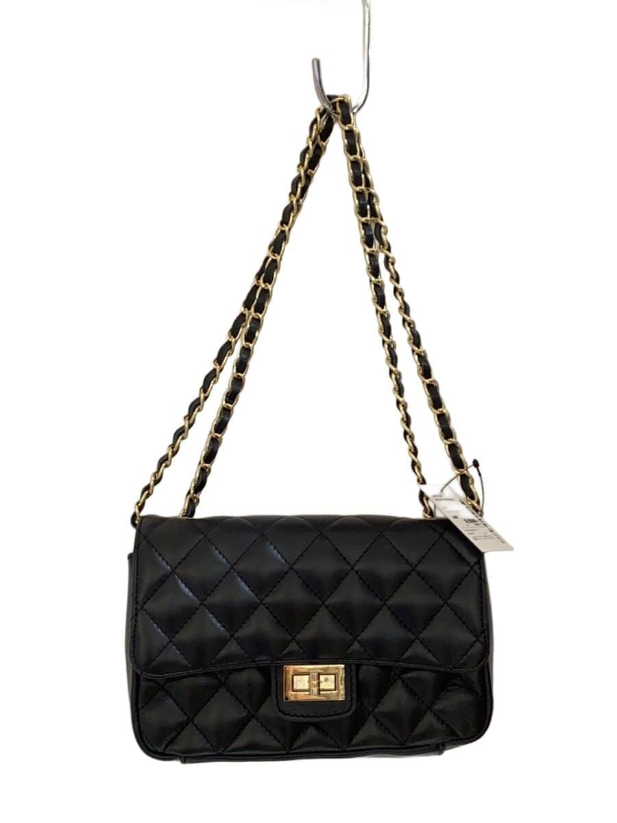 Maison Vincent Shoulder Bag Cowhide Black Solid Color