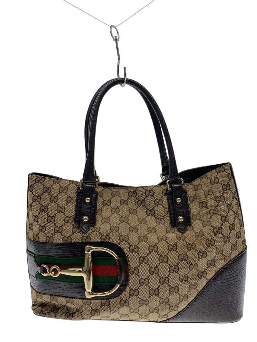 GUCCI Tote Bag_GG Canvas Canvas BRW