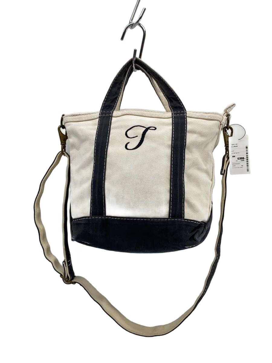 L.L.Bean Tote Bag Cotton WHT