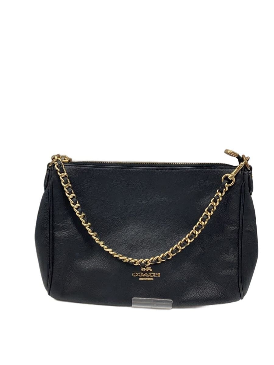 COACH Shoulder Bag Leather BLK F22212