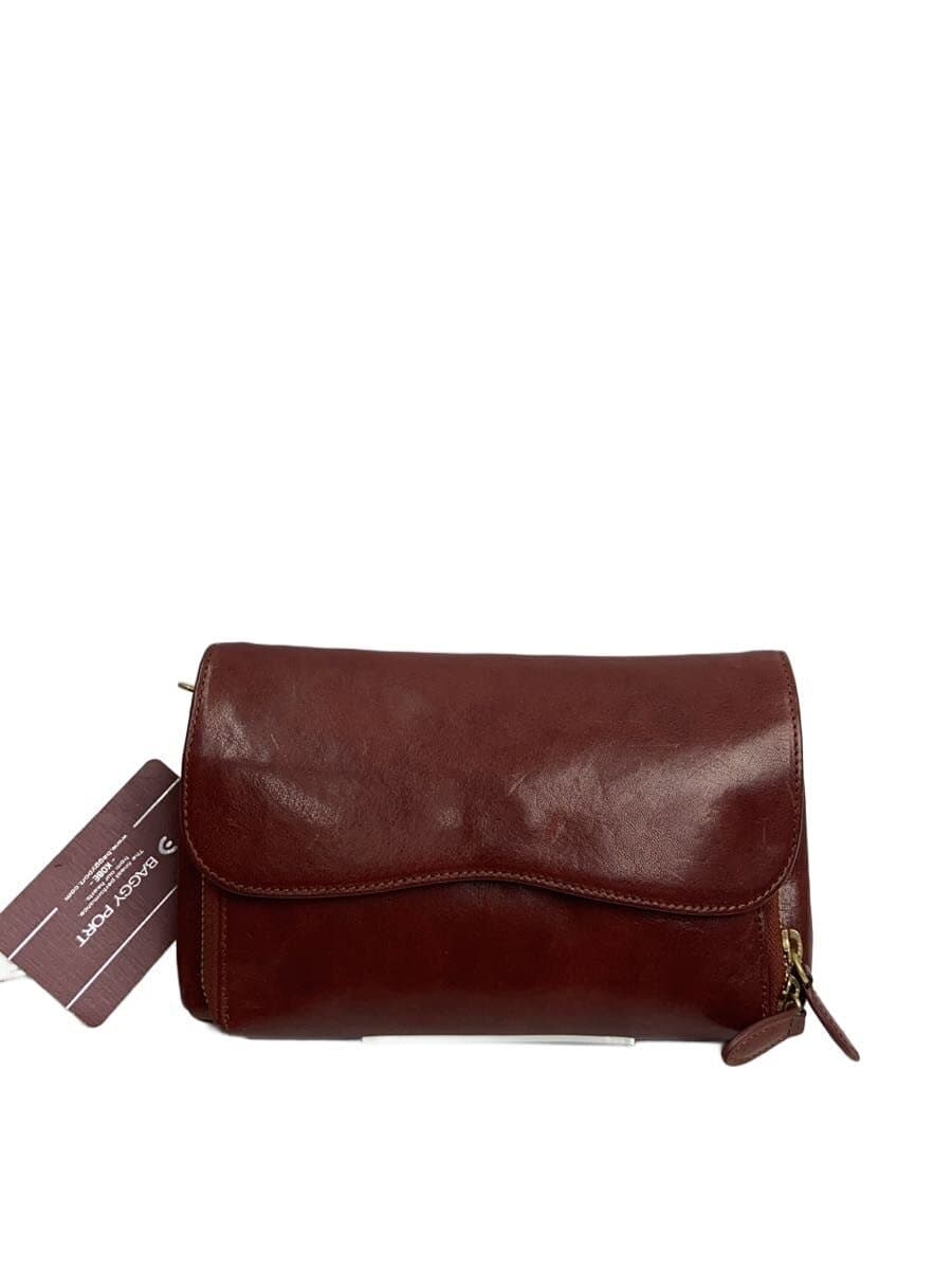 BAGGY PORT Shoulder Bag Leather BRW Solid