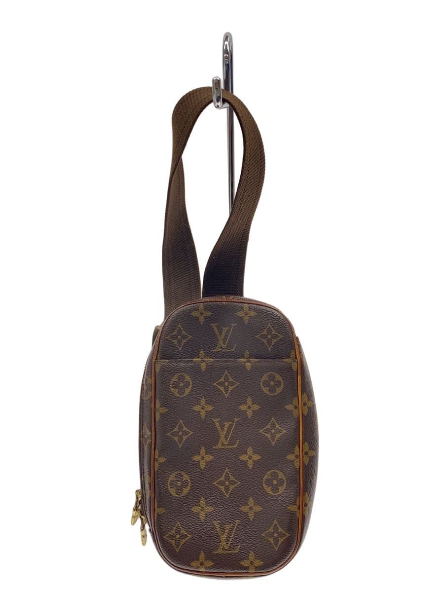 LOUIS VUITTON Pochette Ganjou _Monogram Canvas PVC BRW All Over Pattern