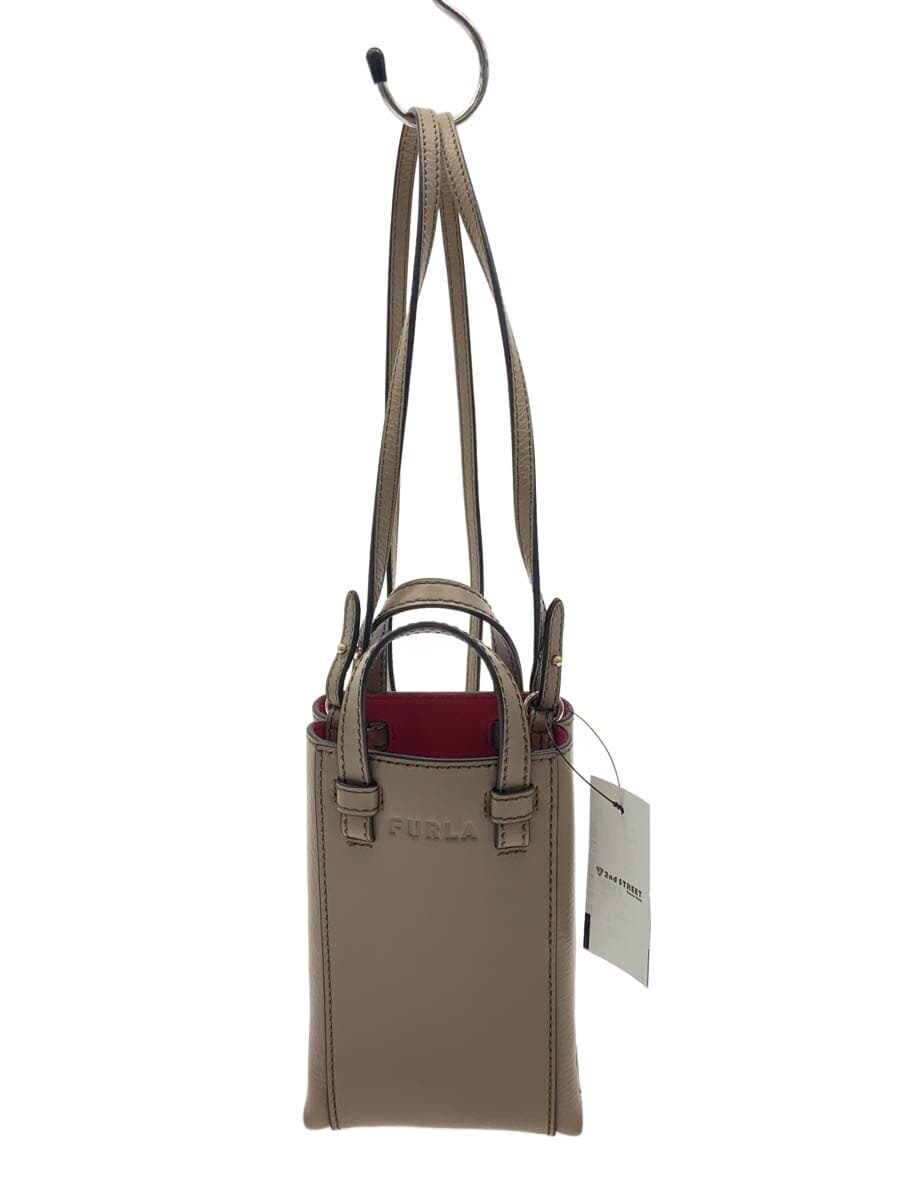 FURLA Shoulder Bag Faux Leather BEG we00289