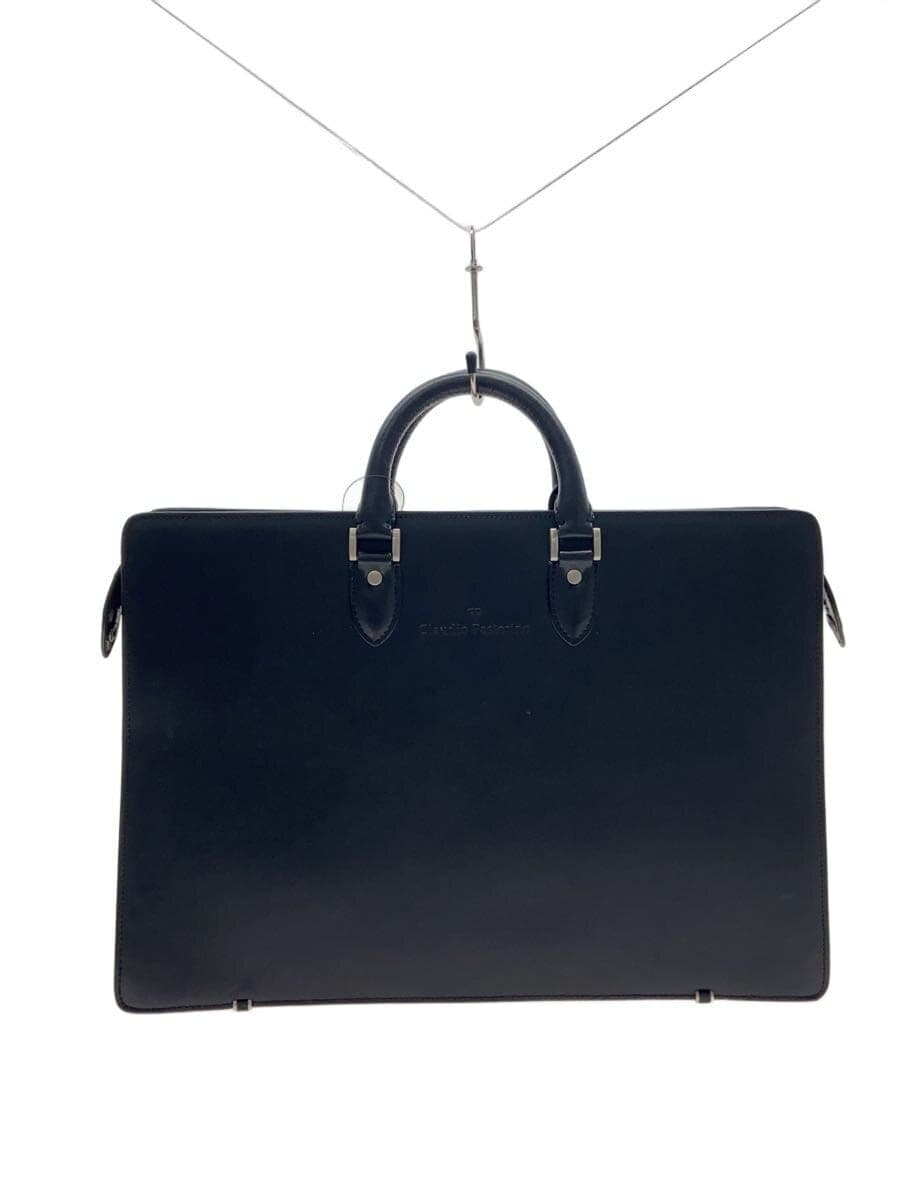 Claudio Pastorino Briefcase Leather BLK Solid