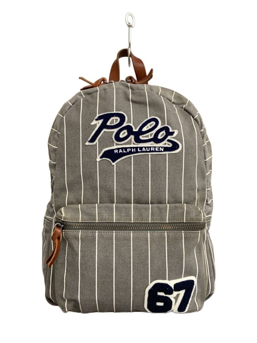 POLO RALPH LAUREN Backpack Canvas GRY Stripe