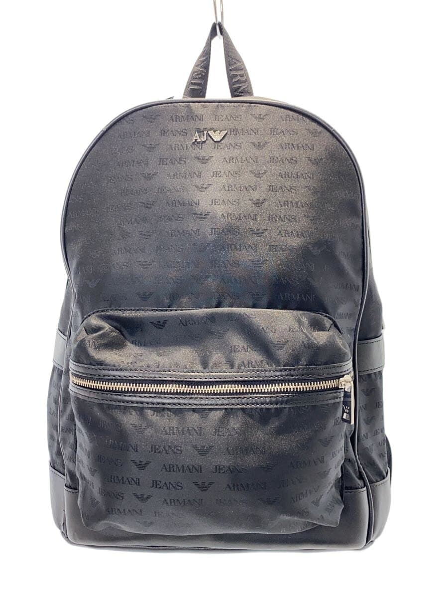 ARMANI JEANS Backpack BLK All Over Pattern CC993 932523
