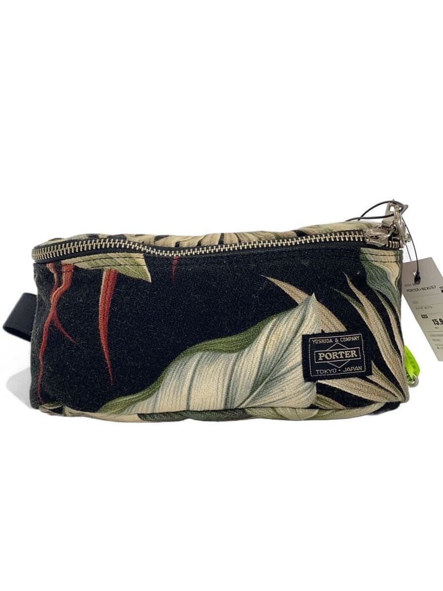 PORTER x NEXUS7 Waist Bag Cotton BLK Floral NEXUS7