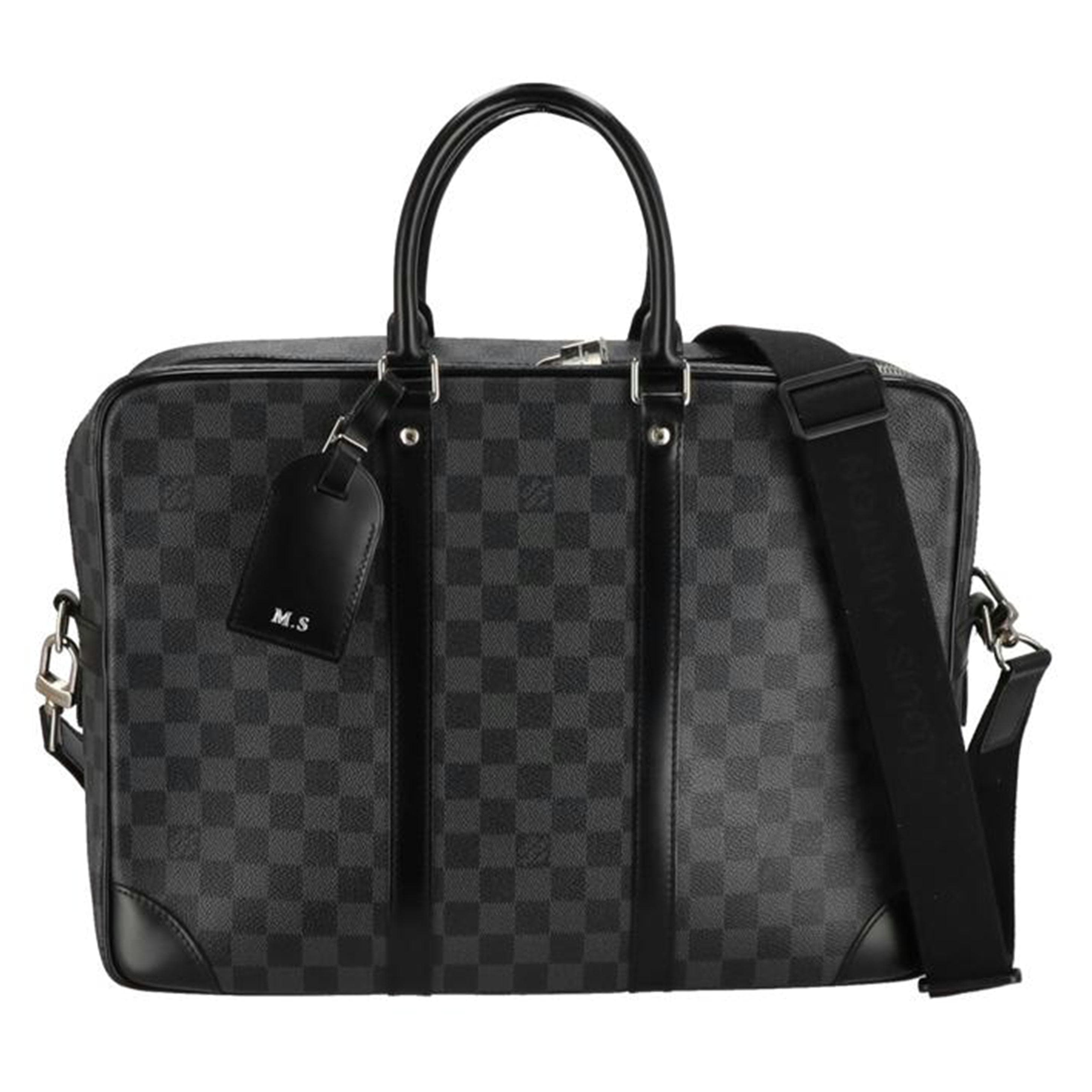 LOUIS VUITTON Porte-Documents Voyage GM Damier Graphite N41123 TR1*** A Grade 21