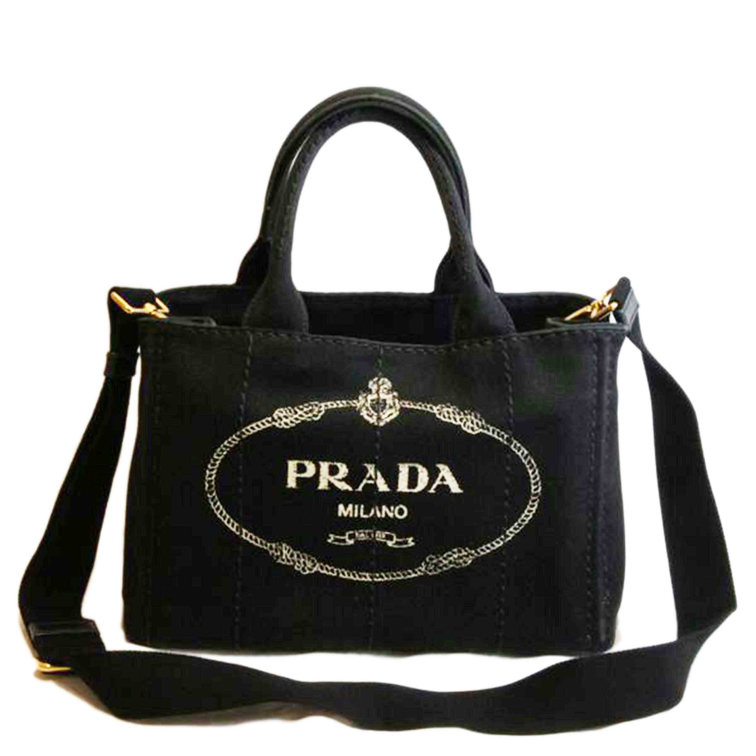 PRADA PRADA Mini Kanapa Canvas Black 2-Way 204 AB Grade 92