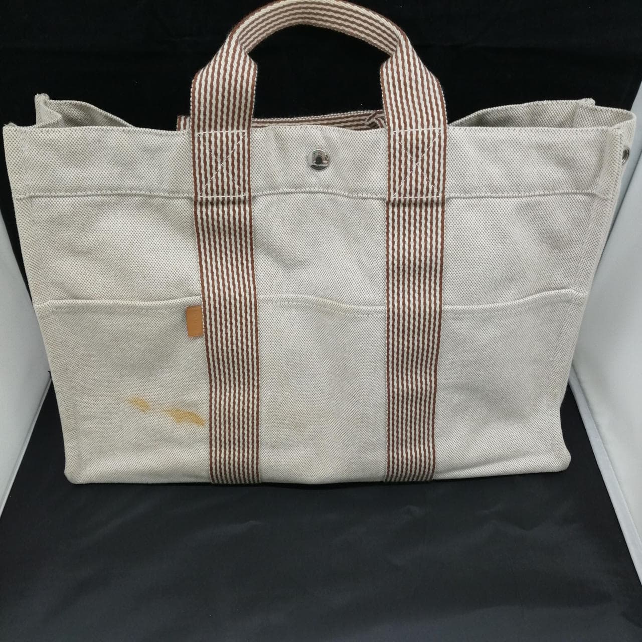 Back: Stains present