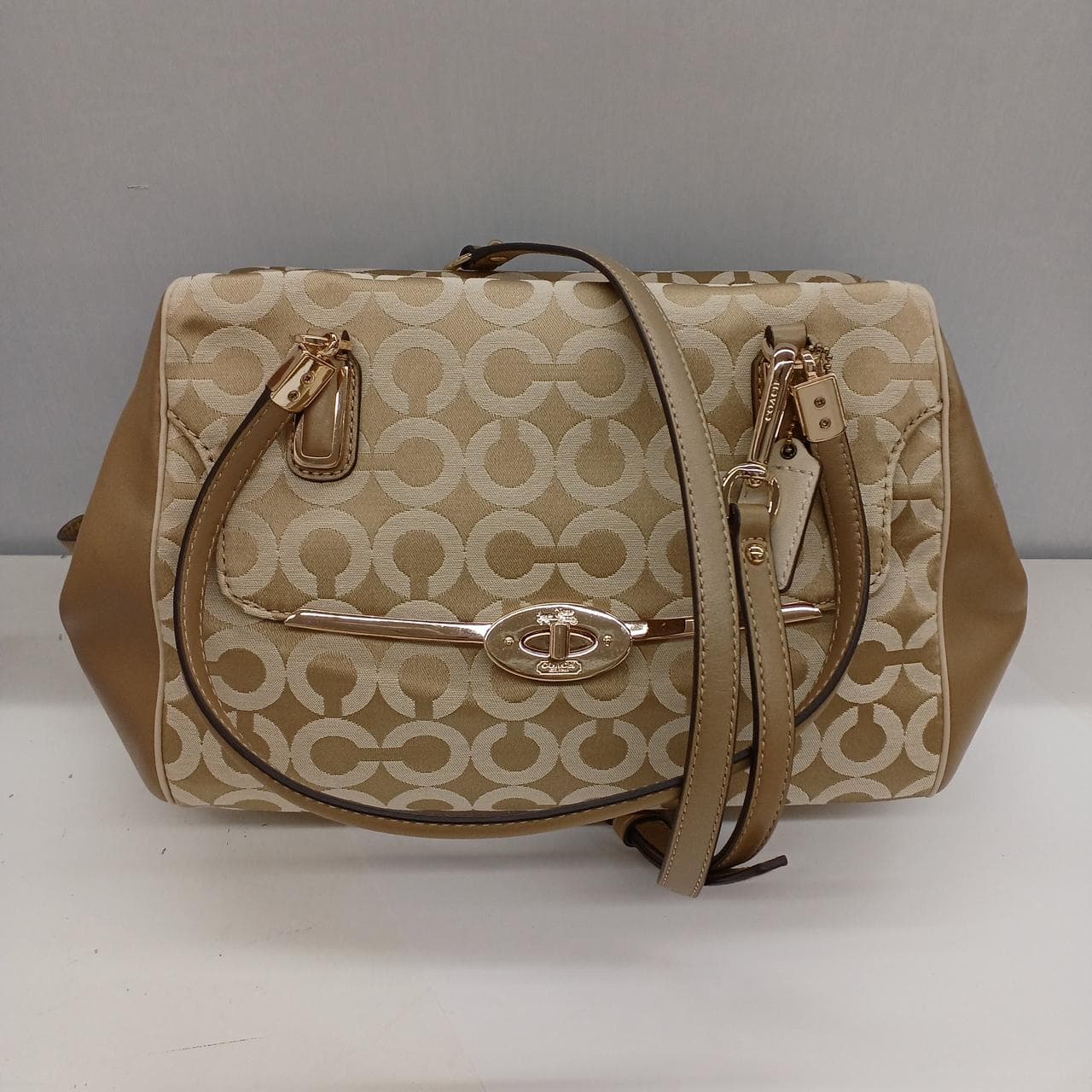 2WAY Shoulder Bag 25638/Beige Gold