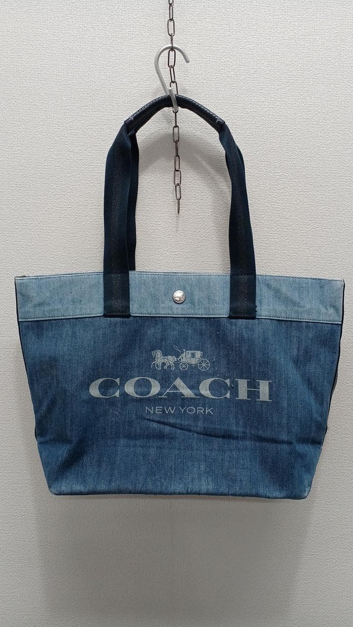 Logo denim tote bag 91131/BLU